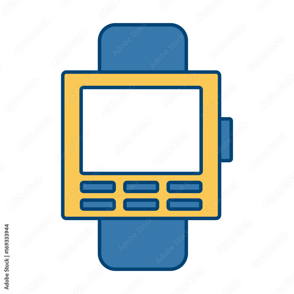 hand wrist watch bracelet square symbol vector illustration hand wrist watch bracelet square symbol vector illustration
