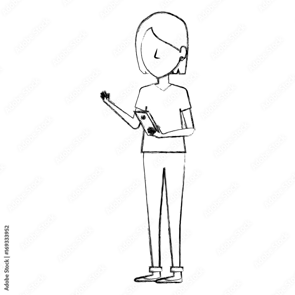 beautiful businesswoman with smartphone avatar vector illustration design beautiful businesswoman with smartphone avatar vector illustration design