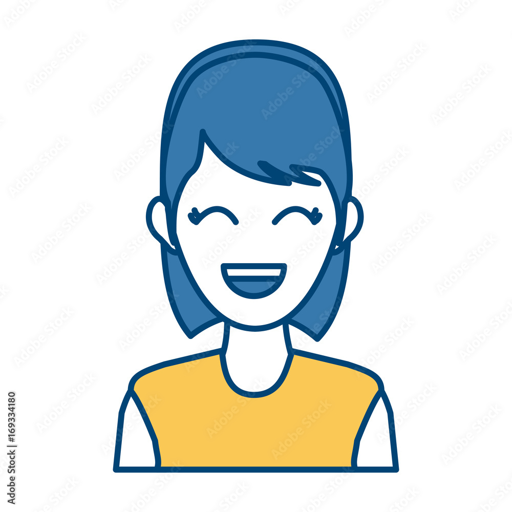 portrait woman character avatar employee icon vector illustration portrait woman character avatar employee icon vector illustration