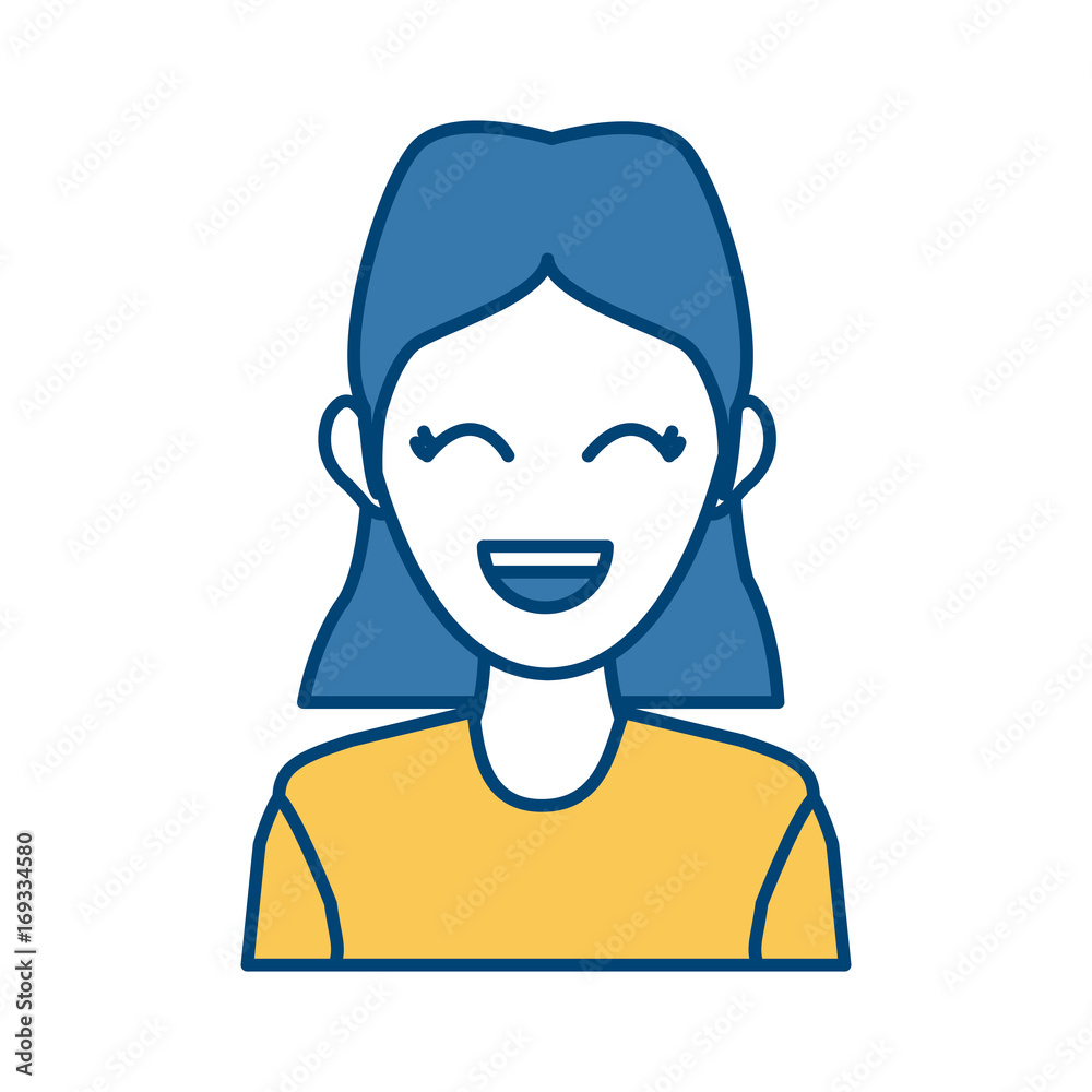 portrait woman character avatar employee icon vector illustration portrait woman character avatar employee icon vector illustration