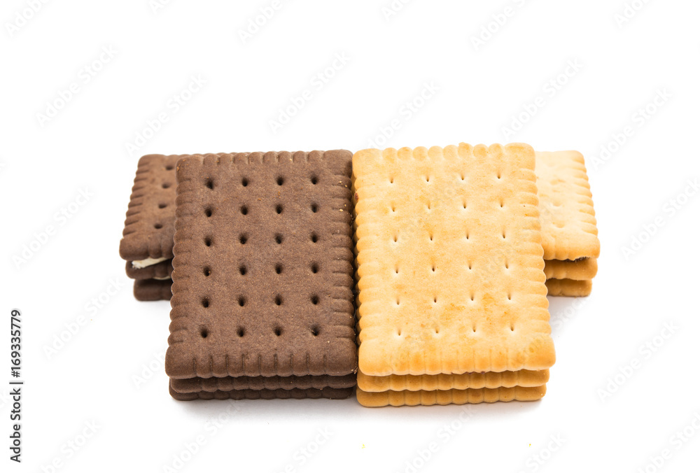 Biscuits double snack isolated Biscuits double snack isolated