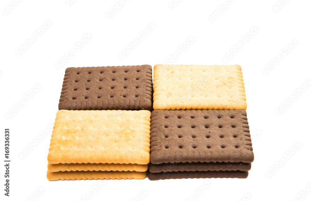 Biscuits double snack isolated Biscuits double snack isolated