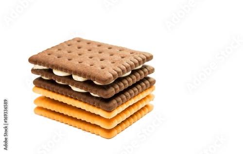 Biscuits double snack isolated