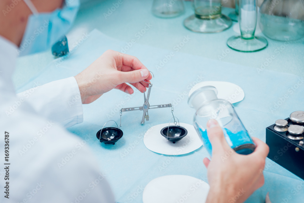 Fototapeta premium Science technician at work in the laboratory.