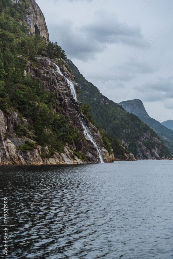 Lysefjord waterfall