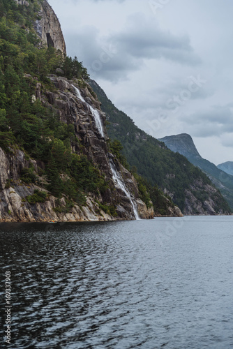 Lysefjord waterfall © Bodarovs