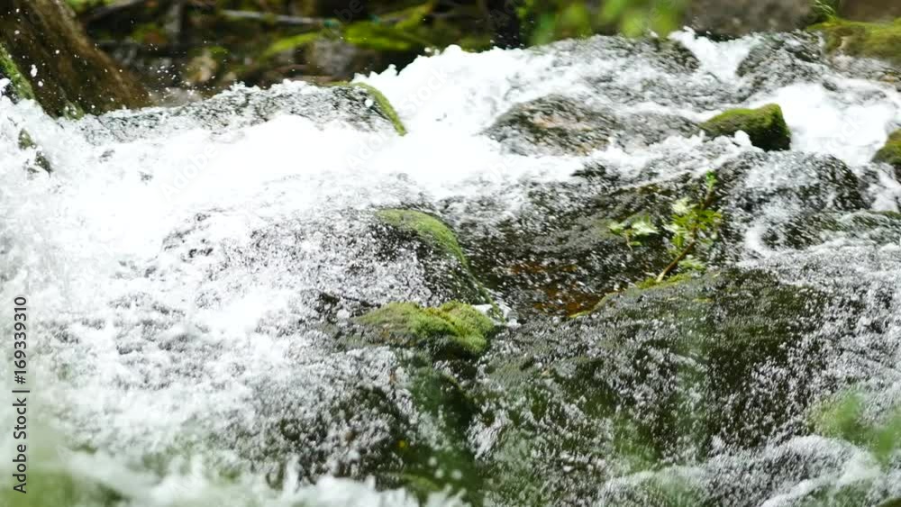 Waterfall in mountains of Norway in rainy weather. Waterfall in mountains of Norway in rainy weather.