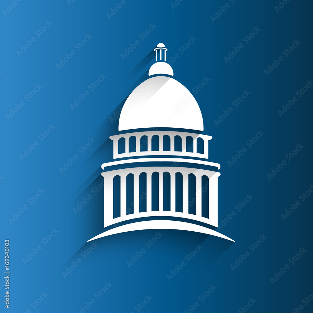 Vector Capitol Congress Building Icon