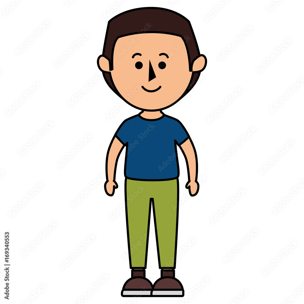 young man avatar character vector illustration design