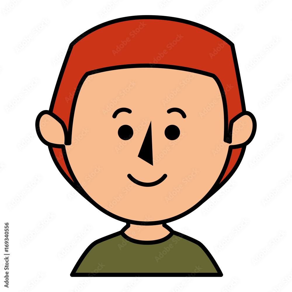 young man avatar character vector illustration design