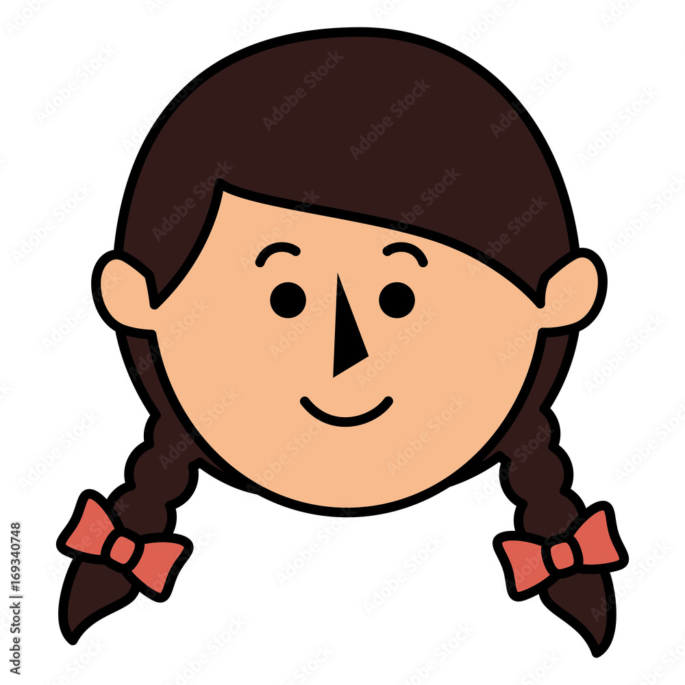 little girl avatar character vector illustration design little girl avatar character vector illustration design