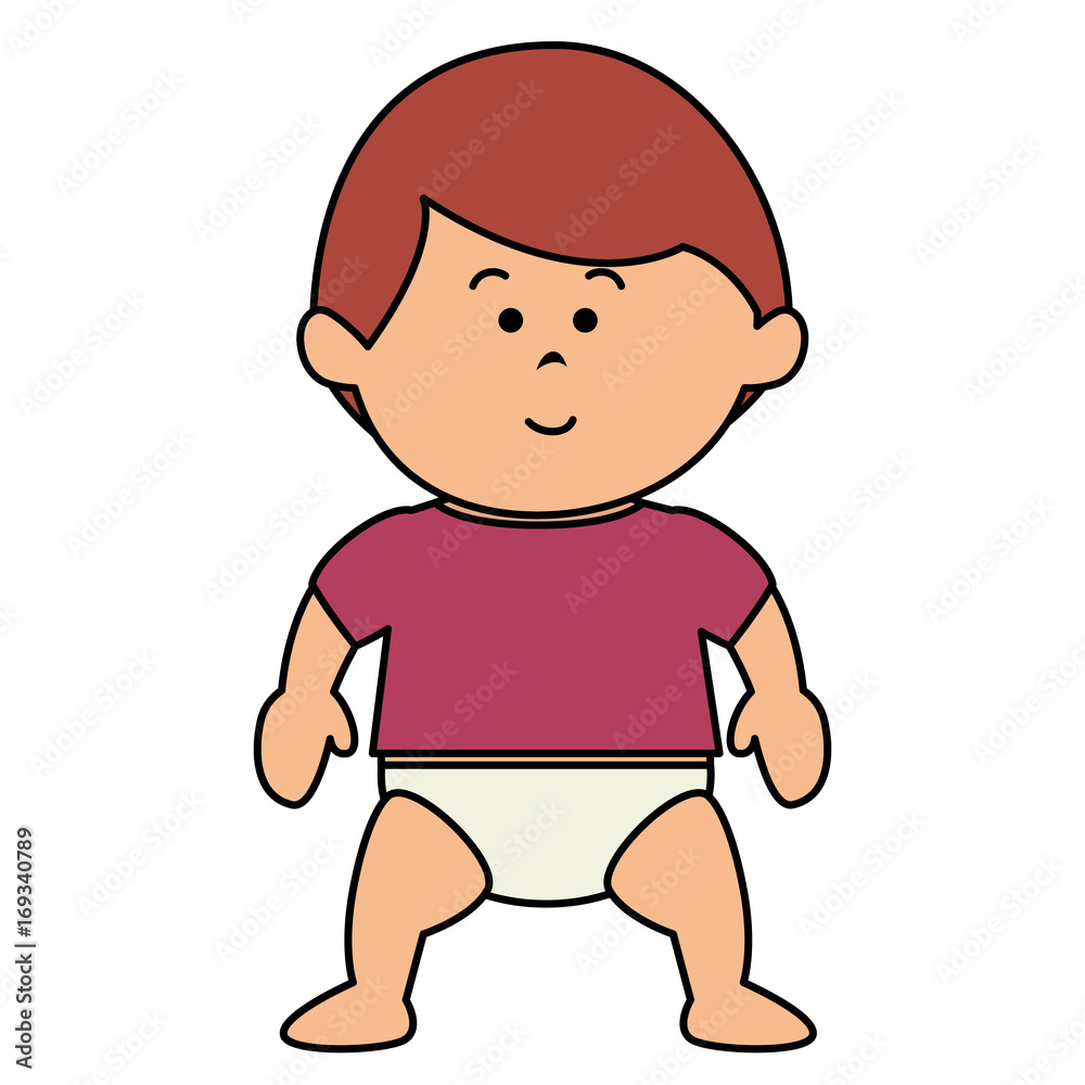 little baby boy character vector illustration design