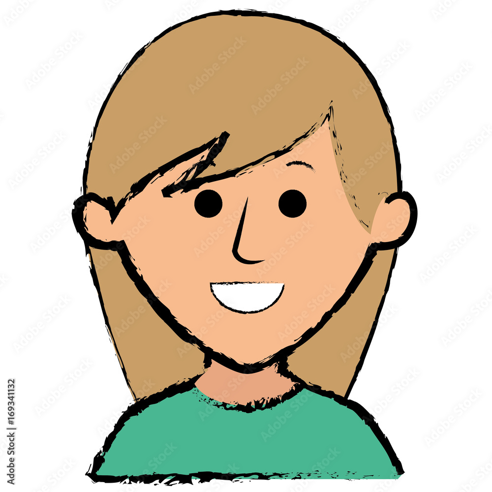 Fototapeta premium beautiful woman avatar character vector illustration design