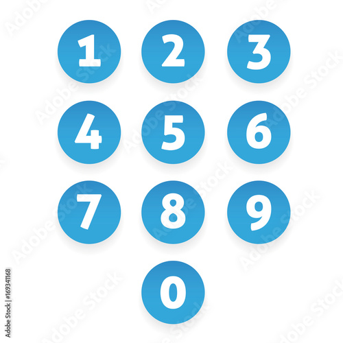 Number set circle button