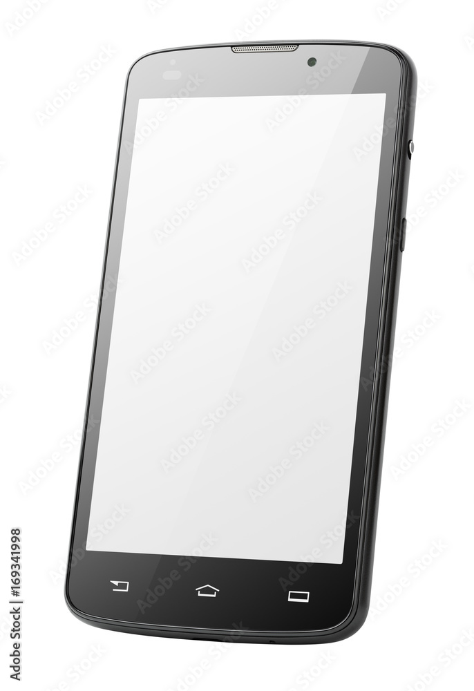 Modern touch screen smartphone isolated on white Modern touch screen smartphone isolated on white