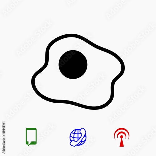 scrambled eggs icon stock vector illustration flat design