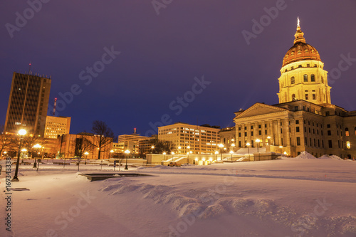 Topeka, Kansas - entrance to State Capitol Building photo
