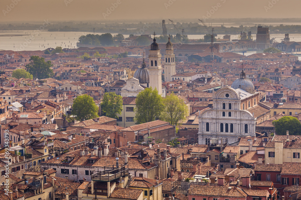 Aerial panorama of Venice