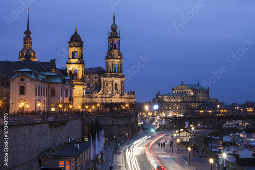 Dresden panorama at evening