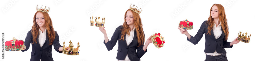 Fototapeta premium Queen businesswoman in business concept