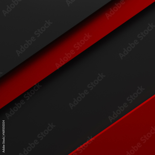 black abstract background red pattern stripe paper material 3d render. business technology commercial sale concept layout with copy space.