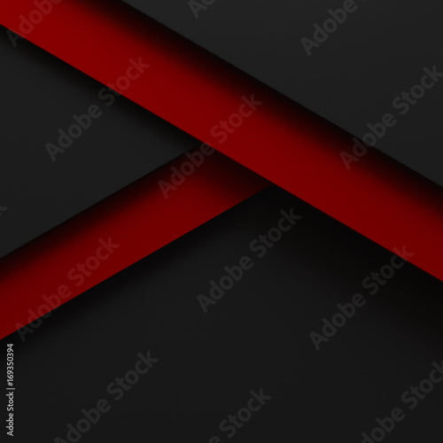black abstract background red pattern stripe paper material 3d render. business technology commercial sale concept layout with copy space.