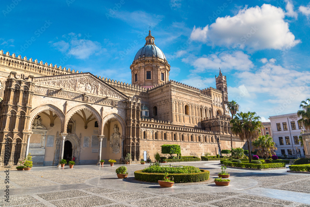 Palermo Cathedral in Palermo - obrazy, fototapety, plakaty 