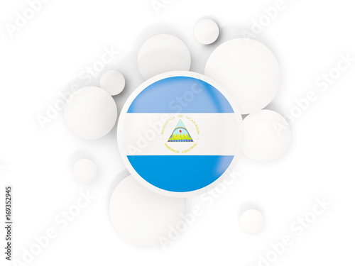Free Download Round flag of nicaragua with circles pattern - GFXLoad