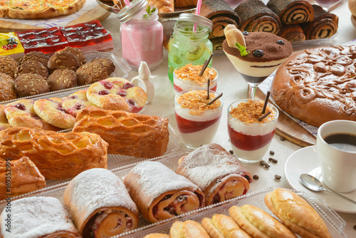 Table with confectionery sweets