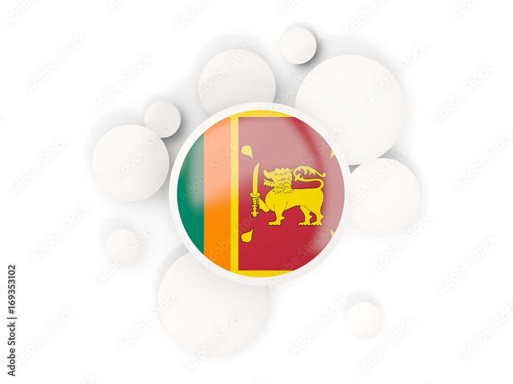 Obraz premium Round flag of sri lanka with circles pattern