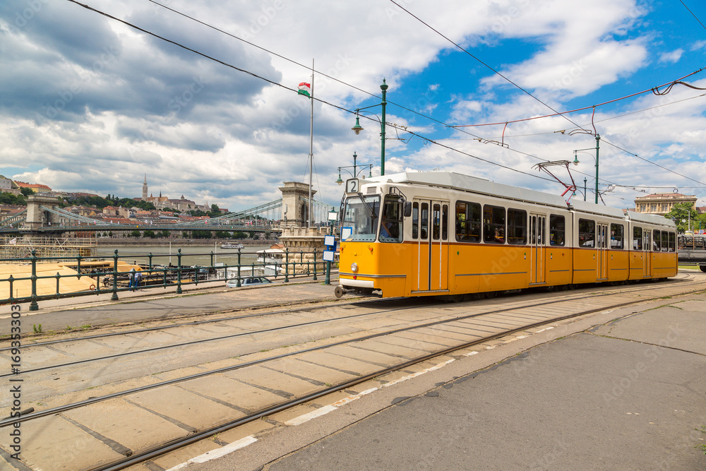 Retro tram in Budapest