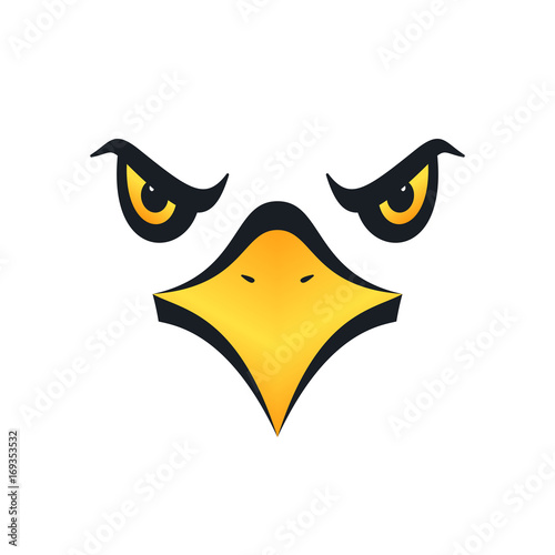 Eagle face, vector illustration