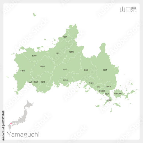 山口県の地図
