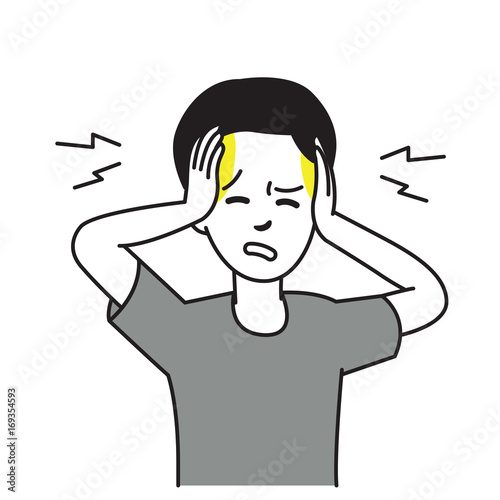 Boy head pain