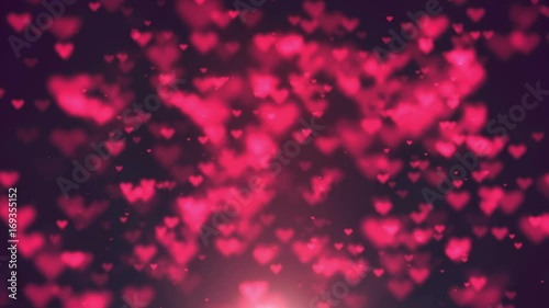 Colorful Heart Bokeh Loop Happy Valentine Background photo