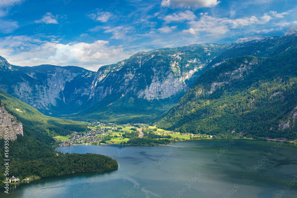 Alps and lake Hallstatt, Austria