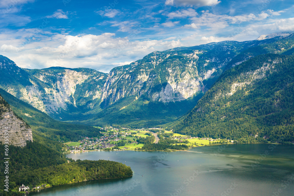 Alps and lake Hallstatt, Austria