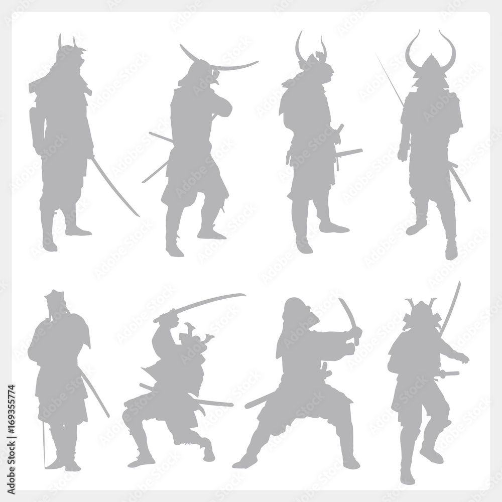 サムライ シルエット Samurai Stock ベクター Adobe Stock