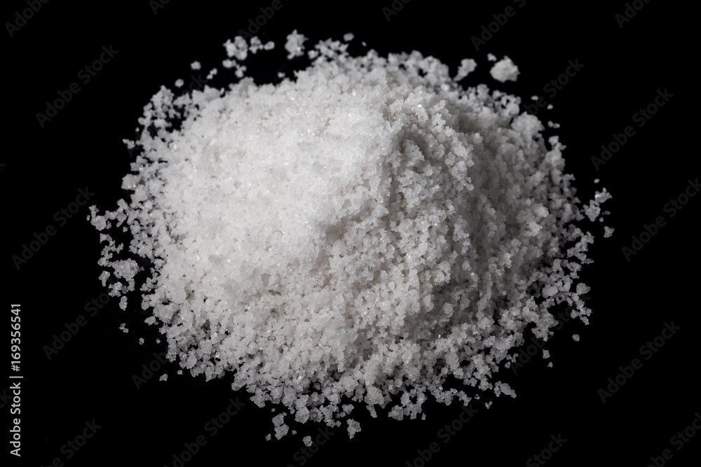 fleur de sel, white sea salt crystals isolated fleur de sel, white sea salt crystals isolated