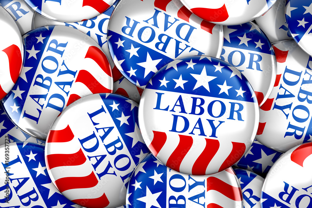 Fototapeta premium Labor day button background