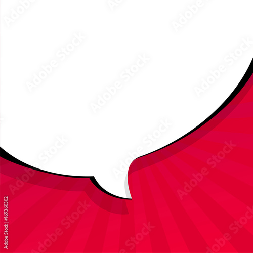 Pop art chat bubble in comics book style, blank layout template with halftone dots, comic speech bubble. Clouds beams and isolated dots pattern. Thoughts bubble in pop art comics style.