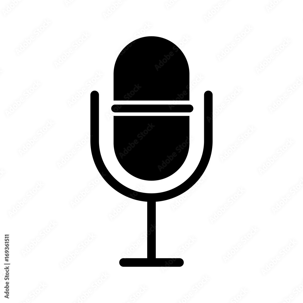 microphone audio isolated icon vector illustration design