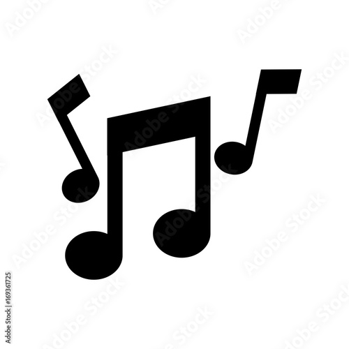 music note isolated icon vector illustration design