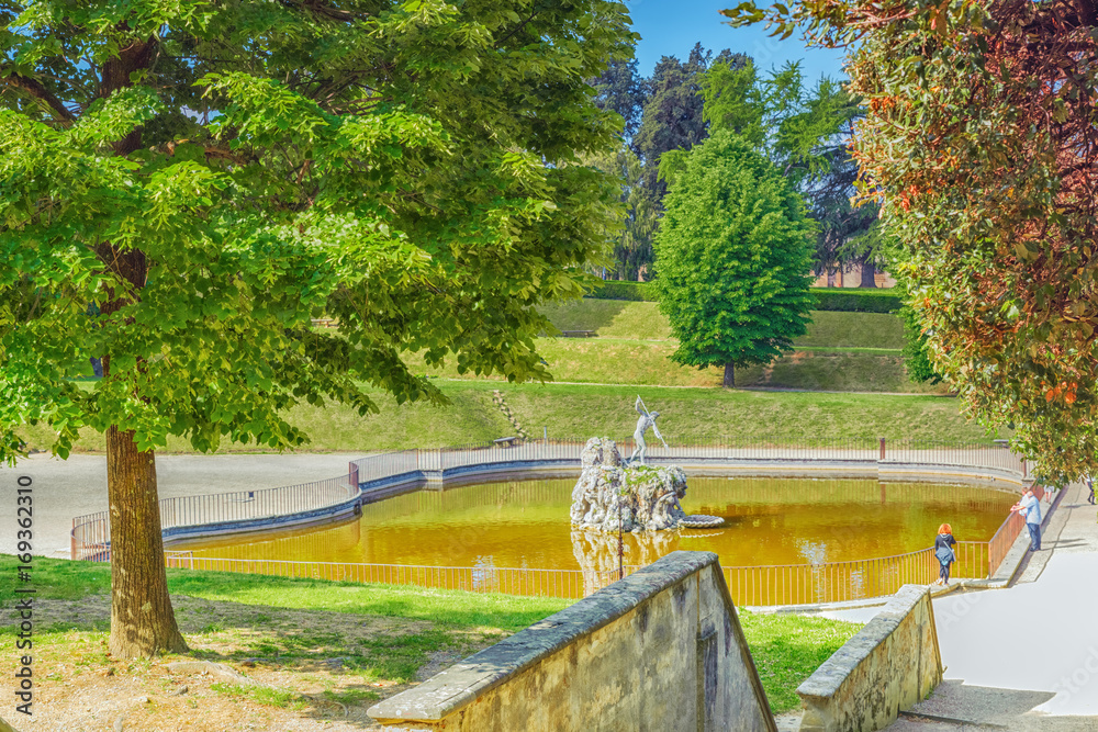 Fototapeta premium Boboli Gardens (Giardino di Boboli) in Florence - city of the Renaissance on Arno river. Italy.