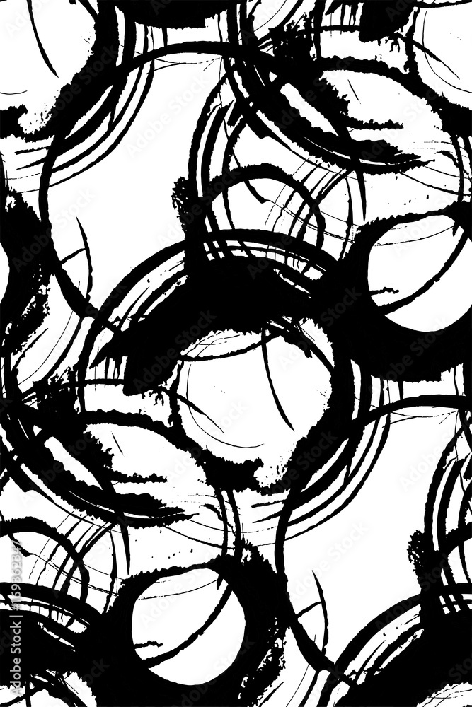 Naklejka premium Watercolor seamless circles pattern hand painted . Vector illustration , fabric swatch ,wrapping paper.