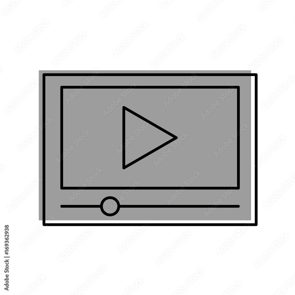 tablet with media player isolated icon vector illustration design tablet with media player isolated icon vector illustration design