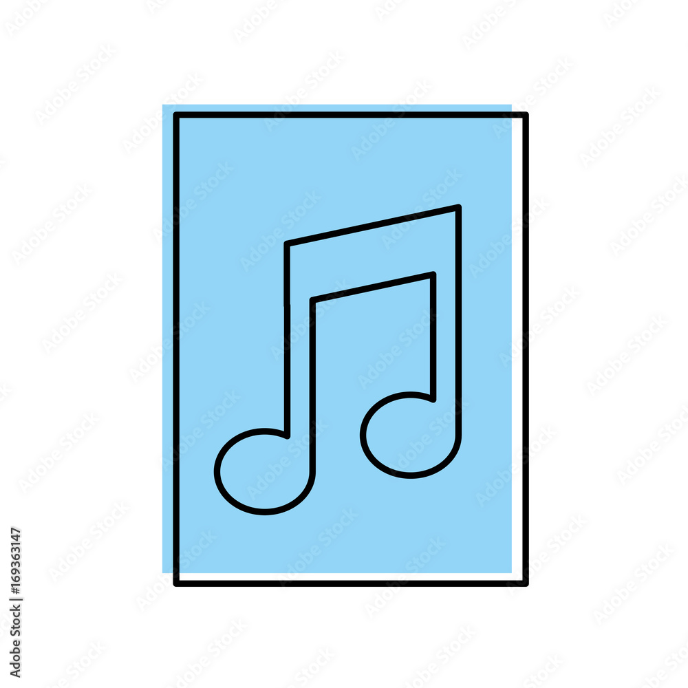 paper document with music note isolated icon vector illustration design paper document with music note isolated icon vector illustration design