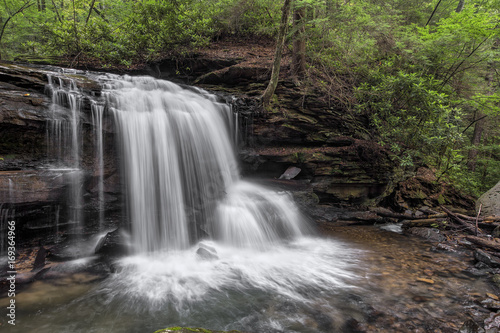 Fototapeta Naklejka Na Ścianę i Meble -  Lower Waterfall on Jonathan Run - Ohiopyle State Park, Pennsylvania