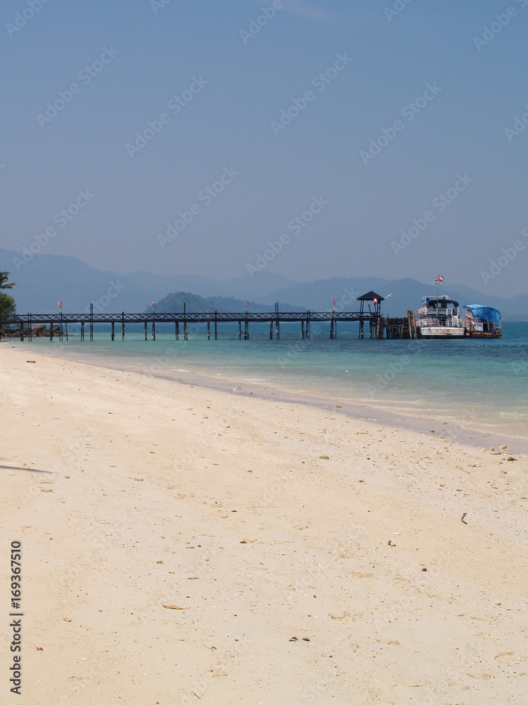 On the tropical beach Province Trat Thailand