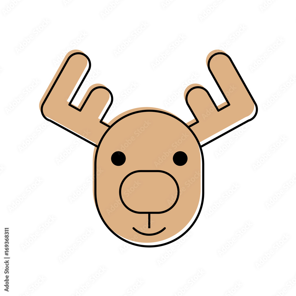 cute reindeer isolated icon vector illustration design cute reindeer isolated icon vector illustration design